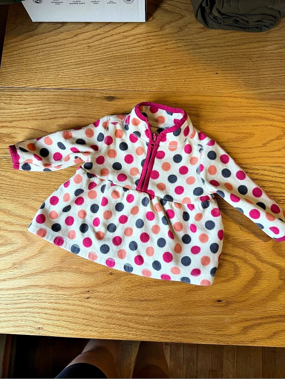 Vintage OshKosh Baby Polka Dot Fleece 6M